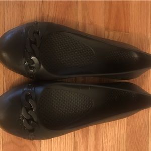 Crocs black slip on size 7